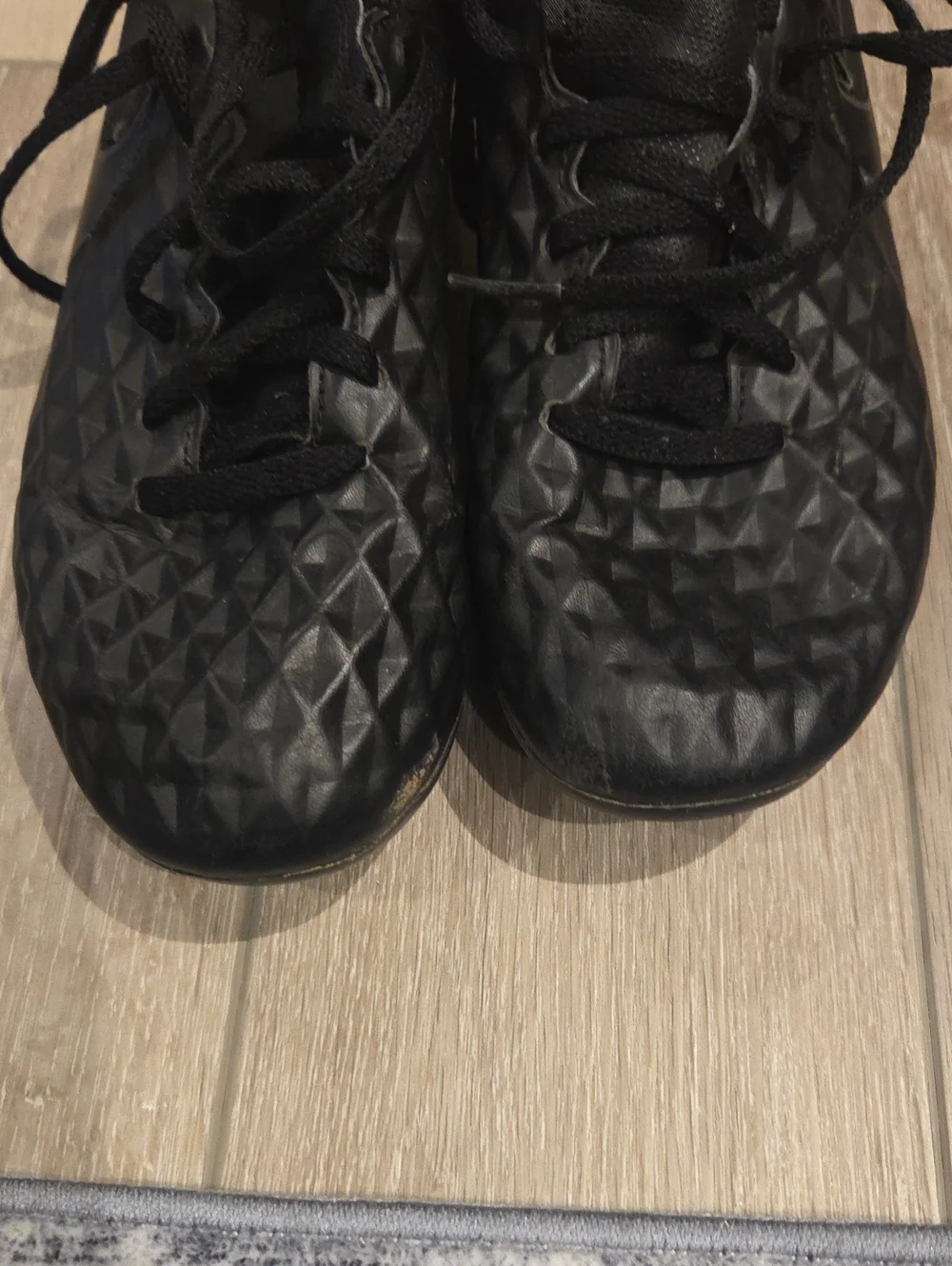 Youth Black Soccer Cleats - Lightweight Performance